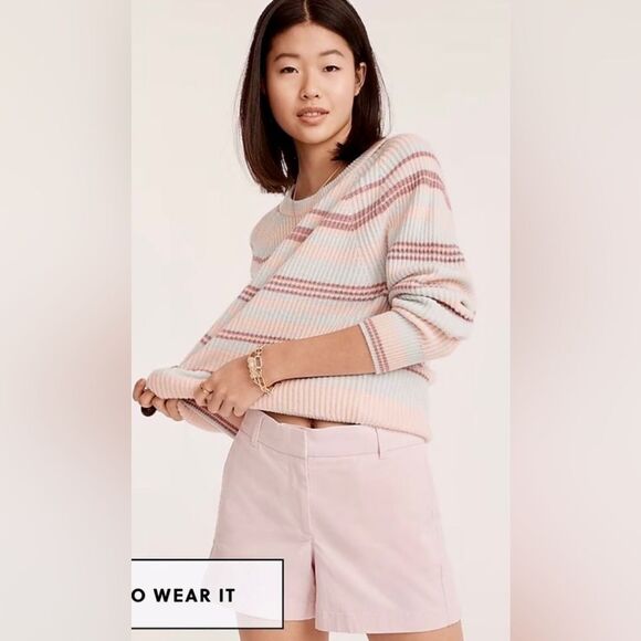 J. Crew Pale Lilac Purple Lavender Haze 4" Inch Chino Shorts. Pockets. 2. - Picture 2 of 9